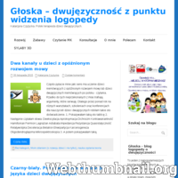 Głoska to blog o dwujęzyczności i profilaktyce logopedycznej dzieci. Warto tu zajrzeć i przeczytać o ćwiczeniach na rozwój mowy dziecka, ale także o tym w jaki sposób stymulować ten rozwój nawet u dziecka zdrowego. Zachęcam zwłaszcza mamy dzieci dwujęzycznych do czytania Głoski. ./_thumb/blog.centrumgloska.pl.png