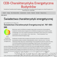 Oferujemy tanie świadectwa charakterystyki energetycznej, projektowana charakterystyka energetyczna, audyt energetyczny oraz audyt remontowy ./_thumb/ceb.com.pl.png