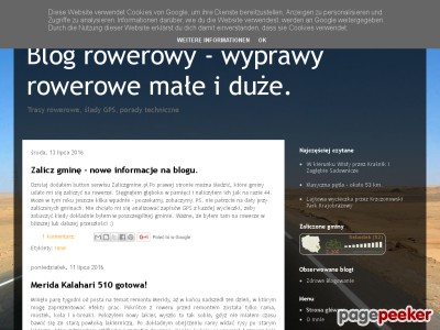 Blog na tematy związane z podróżowaniem rowerem. Od kilkunastu lat jestem wierny tego rodzaju pojazdom. Na przestrzeni tego czasu odwiedziłem multum intrygujących miejsc w województwie Lubelskim. Region Lubelski przez turystów jest nie doceniany, dlatego chciałbym namówić Was do przyjazdu w moje okolice. Krystalicznie czyste powietrze, przepiękne krajobrazy i ciekawe trasy dla rowerzystów. Te trzy aspekty sprawiają, że chce się wracać na Lubelszczyznę. Oprócz zachęty do odwiedzenia województwa Lubelskiego, na tej stronie można poczytać porady techniczne dotyczące obsługi, naprawy oraz czyszczenia roweru.