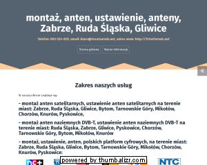 Firma TVSATSERWIS.NET wykonuje montaż naziemnej telewizji cyfrowej DVB-T jak i montaż anten satelitarnych w tym NC+, Cyfrowy Polsat, telewizja na kartę czy Orange. Zapewniamy też serwis w postaci ustawienia anten. Działamy w Gliwicach, Knurowie, Pyskowice, Zabrze, Mikołów, Ruda Śląska, Tarnowskie Góry, Bytom, Chorzów oraz okolice. Do swojej oferty usług wprowadziliśmy też: wieszanie telewizorów typu LCD - PLAZMA na ścianie,  itd. W razie pytań prosimy o kontakt: 883 324 829
 ./_thumb/elsat-instal.pl.png