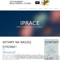 Iprace.livejournal.com jest wizytówką serwisu iPrace.pl. To serwis internetowy specjalizujący się w pomocy przy pisaniu prac dyplomowych w tym prac inżynierskich, licencjackich, magisterskich oraz doktorskich. Pomoc obejmuje również prace maturalne, referaty, analizy, ankiety oraz prezentacje multimedialne. iPrace.pl gwarantuje najwyższą jakość usług, indywidualne podejście do każdej pracy, rzetelność i terminowość, oryginalność tekstu, a także całodobowy kontakt mailowy i stały kontakt telefoniczny.