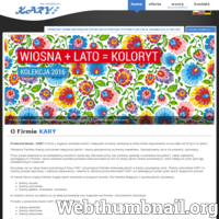 Ponad 20 lat na rynku sprawia, że Kary doskonale wie jak tworzyć niezwykle solidne i zarazem piękne tkaniny. Swą ofertę kierują zarówno do domów, jak i hoteli i szpitali. Mają także specjalne przystosowane tkaniny dla dzieci. Różne wzory zadowolą najbardziej wybredne gusta. Warto też dodać, że możecie skorzystać z różnego rodzaju promocji, które sprawią, że zakupy będą jeszcze tańsze. Wzory dziecięce, grochy, kratki, jednokolorowe, paski i zygzaki. Czego dusza zapragnie! Już dziś skorzystajcie z ich oferty!
 ./_thumb/kary-tkaniny.pl.png