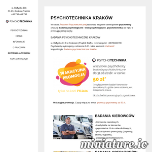 Badania psychotechniczne Kraków: bez stresu, tanio, od ręki! Psychotechnika, psychotesty, medycyna pracy, badania kierowców, operatorów, wysokość. ./_thumb/psychotechnika-krakow.pl.png