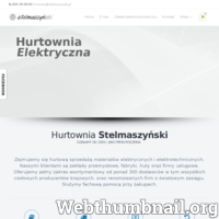 Hurtownia elektryczna Stelmaszyński, to prężna firma rodzinna działająca w branży elektroenergetycznej od 1993r. Zajmujemy się hurtową sprzedażą materiałów elektrycznych i elektrotechnicznych. Prowadzimy również internetową sprzedaż materiałów elektrycznych.
 Naszymi klientami są zakłady przemysłowe, fabryki, huty, firmy usługowe, a także indywidualni nabywcy materiałów elektrycznych.
 Oferujemy pełen zakres asortymentowy od ponad 300 dostawców w tym wszystkich czołowych producentów krajowych, oraz renomowanych firm o światowym zasięgu. Służymy fachową pomocą przy zakupach. Nasza oferta materiałów elektrycznych jest bardzo szeroka. 
Hurtownia elektryczna Stelmaszynski.pl to miejsce, w którym znajdziecie Państwo artykuły z branży elektrycznej i elektrotechnicznej zaczynając od drobnych złączek i bezpieczników, kończąc na silnikach elektrycznych czy kablach średniego napięcia. 
Nieustannie rozszerzamy ofertę sklepu internetowego o kolejne kategorie produktowe, dostosowując się do pot