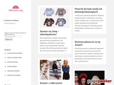 Jeśli poszukujesz modnych niecodziennych ubrań to ta strona jest właśnie dla Ciebie! Zapraszam serdecznie na blog modowy, w całości poświęcony modnym w tym sezonie kreacjom (a szczególnie zimowym) — sprawdź najnowszy wpis dotyczący zimowej garderoby! U nas dowiesz się, jakie ubrania nosimy w zimę 2016! Nie zwlekaj, bądź na czasie - wejdź na mojego bloga odzieżowego - ubrania.org. 
 ./_thumb/ubrania.org.png