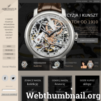 Aerowatch jest niezależną rodzinną manufakturą, która zajmuje się produkcją wysokiej jakości zegarków znanych od 1910 roku.  Położoną w samym sercu gór Jura  firmę cechuje przywiązanie uwagi do szczegółów, ponadczasowy design i wierność klasycznemu szwajcarskiemu zegarmistrzostwu oraz ręczna 5 stopniowa kontrola jakości każdego zegarka. ./_thumb/www.aerowatch.pl.png