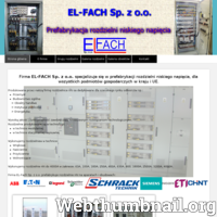 Nowa Firma EL-FACH Sp. z o.o. z siedzibą w Bielsku - Białej przy ulicy Krakowska 269 a. Specjalizujemy się w prefabrykacji rozdzielni niskiego napięcia, dla wszystkich podmiotów gospodarczych w kraju i UE.