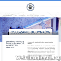 Osuszanie budynków oraz izolacja pozioma mokrych murów nie mają przed nami tajemnic. Wykonujemy izolacje przeciwwilgociowe. Zadzwoń: 604 591 865! ./_thumb/www.hwizolan.pl.png