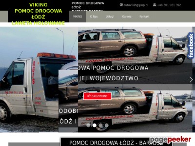 VIKING - Pomoc Drogowa Łódź - Laweta Tanie Holowanie świadczy usługi Pomocy Drogowej przez 24h. Auto Pomoc działa na terenie Łodzi i jej województwa. Przystępne ceny Pomocy Drogowej, profesjonalne usługi - Zapraszamy. Telefon +48 501 961 392 ./_thumb/www.viking.cal24.pl.png