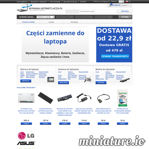 Wyświetlacze LCD do Twojego laptopa, Baterie, Klawiatury, Zasilacze. 2 lata gwarancji! Od wielu lat sprzedajemy wyświetlacze LCD, dlatego polecamy najlepszy wyświetlacz LCD do Twojego laptopa. ./_thumb/www.wymiana-wyswietlacza.pl.png