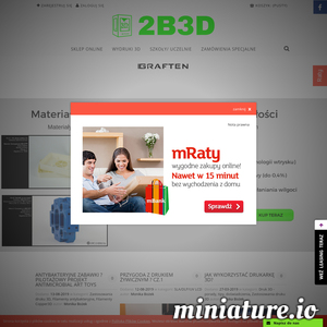 Drukarki 3D sklep internetowy - oferujemy najlepsze na rynku drukarki 3D, wydruki 3D we Wrocławiu na zamówienie, części zamienne, leasing, serwis itd ./_thumb1/2b3d.pl.png