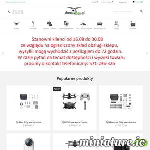 Najnowsze technologie znanych marek DJI, Futaba, FatShark, ImmersionRC, GoPro, GensAce, FlySight, FeiyuTech, VARAVON, TILTAi wiele innych. ./_thumb1/dronavista.pl.png