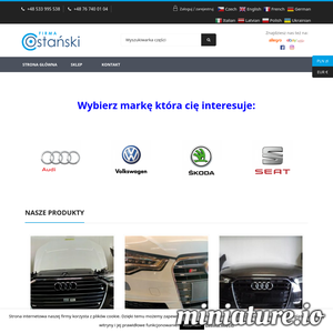 Nasza firma zajmuje się sprzedażą autoczęści. Sprzedajemy części samochodowe audi, seat, skoda, volkswagen. Lubin jest miastem, w którym mieści się nasza siedziba. Długotrwałe istnienie na rynku zagwarantowało nam stabilną pozycję w branży motoryzacyjnej. Prowadzimy sklep stacjonarny i zajmujemy się również sprzedażą internetową na stronie firmowej oraz za pośrednictwem branżowych portali. Nasza siedziba jest w Oborze, koło Lubina. W ofercie np. AUDI A6 C7 4G 3.0 KOMPLETNY PRZÓD BŁOTNIK FULL LED Wszystkie części są zawsze do lakierowania. Zdjęcia poglądowe. Nie mamy części w kolor. Nasza firma zajmuje się kompletowaniem przodów wg numeru VIN do konkretnego auta. Części karoseryjne są używane, natomiast takie rzeczy jak kierownice powietrza, uchwyty, profile, spinki, gumki zamawiamy nowe w serwisie VW. Czas realizacji zamówienia 4 – 7 dni. 