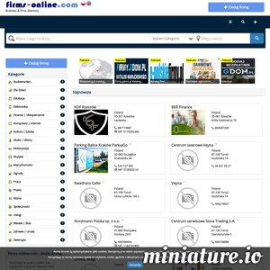 Udostępniamy ogólnoświatowy katalog stron Firms-online.com, który zdobył już poważanie odwiedzających online. Sieć internetowa to ogromna okazja na wspięcie się na szczyt indywidualnego biznesu. Daje nam nieograniczone możliwości handlowania, a także wiele wiedzy z każdej jednej dziedziny. Z mozołem można sobie wyśnić w obecnych porach codziennych obowiązków bez poczty mailowej, a także braku możliwości wysyłki folderów między użytkownikami sieci. Coraz większa potrzeba na usługi sieciowe dostępne na rynkach gospodarczych, mogą świadczyć o ciągłym budowaniu i rozwijaniu własnej marki wśród koncernów, które chcą promować w sieci swoją domenę. W tej kwestii posłużą każdemu katalogi firm, które prócz bezpłatnej wizytówki, dodadzą mocy dla strony w wyszukiwarkach takich jak Google i innych. 
Polecany wcześniej katalog witryn www Firms-online ze światową domeną com jest dla Państwa ogólnodostępny i liczymy na duże zainteresowanie. Wyróżnij z nami nazwę i przeglądaj listę solidne katalogi 