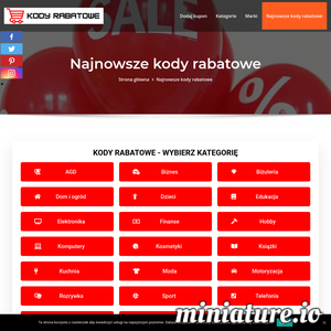 Portal Kodyrabatowe.co.pl adresowany jest do entuzjastów tanich zakupów. Zakupy online są znacznie tańsze od naziemnych zakupów. Jednym z instrumentów, za pomocą którego zdołamy taniej robić zakupy są kody rabatowe. Nasz portal publikuje kody rabatowe, które każdego dnia są uaktualniane. Kody zniżkowe pogrupowaliśmy w kilkanaście kategorii tematycznych. Każdy zainteresowany znajdzie z pewnością coś dla siebie. Publikujemy kody rabatowe, które zostały udostępnione przez największe sklepy internetowe.