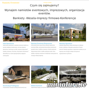 Myślisz o przyjęciu w plenerze? Skorzystaj z wynajmu namiotów imprezowych. Firma Moving Moments Company oferuje wynajem namiotów w takich miastach jak Wrocław, Kraków. Jeśli masz problem z wybraniem konkretnego typu czy wielkości namiotu firma służy pomocą i doradza najlepsze rozwiązania w zakresie wynajmu. Moving Moments Company zajmuje się również organizacją eventów, imprez plenerowych oraz wynajmem akcesoriów niezbędnych do organizacji imprez w plenerze
