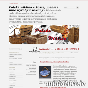 Blog poświęcony wyrobom wiklinowym. Ciekawe informacje na temat aktualnych nowości dostępnych w sieci, wykorzystania wiklinowych koszyków, oraz różne porady. ./_thumb1/polskawiklina.wordpress.com.png