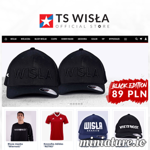 TS Wisła Official Store jest formalnym sklepikiem z souvenirami Towarzystwa Sportowego Wisły Kraków, miejsca zrzeszającego pod sobą zawodników w 14 sekcjach sportowych. sklepik powstał w maju 2019 roku, a do jego zasadniczych obowiązków należy lansowanie klubu, jego obyczajowości oraz ponad 113-letniej historii. Znajduje się w leciwej hali Wisły Kraków przy ulicy Reymonta 22 blisko Stadionu Miejskiego im. Henryka Reymana, w odległości 10 minut od centrum Krakowa. W swojej ofercie proponujemy własną linię odzieży, opatrywaną symboliką TS Wisła oraz różnorodny asortyment rekwizytów i gadżetów białej gwiazdy. Zaopatrzyć się tutaj można w kolekcje dla mężczyzn, kobiet a także najmłodszych fanów m.in. koszulki dziecięce, bluzy, szaliki, czapki, a także pamiątki klubowe takie jak zegary, magnesy, podkładki, kubki, poduszki, smyczki, opaski. Spotkasz u nas casualowe wzory, kolekcję meczową w tym stroje firmy adidas. W swojej ofercie posiadamy oprócz tego wyroby z kategorii VIP, które uzupełni