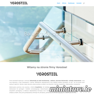 Firma Vorosteel wykonuje i montuje: balustrady z stali nierdzewnej, szklane, ażurowe balustrady i schody nowoczesne oraz inne elementy z stali nierdzewnej. ./_thumb1/vorosteel.pl.png