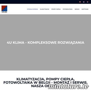 Jesteśmy firmą zajmującą się montażem i serwisem klimatyzacji, pomp ciepła oraz fotovoltaiki. Kompleksowe rozwiązania. Posiadamy wszystkie potrzebne do tego uprawnienia elektryczne, energetyczne, gazowe oraz f-gazowe. Firma jest zarejestrowana w rejestrze władz lokalnych jako HVAC w Belgii. Jeżeli jesteś zainteresowany zapraszamy do kontaktu! ./_thumb1/www.4uklima.com.png