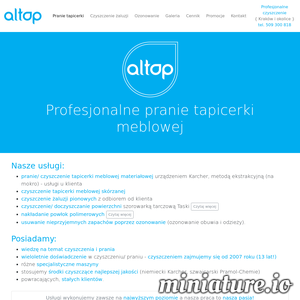 Od 2007 roku oferujemy klientom indywidualnym oraz firmom usługi w zakresie: specjalistyczne pranie  oraz czyszczenie tapicerek meblowych maszyną firmy Karcher, tzw. metodą ekstrakcyjną czyli na mokro, metodą najskuteczniejszą. Czyszczenie materacy, pranie łóżek, czyszczenie kanapy lub czyszczenie krzeseł. Ponadto proponujemy: czyszczenie tapicerki meblowej skórzanej. Wszystkie usługi są wykonywane u klienta w domu lub biurze w Krakowie i jego okolicach (w promieniu do 25 km od granic miasta). Pracę wykonujemy z pasją i zaangażowaniem.