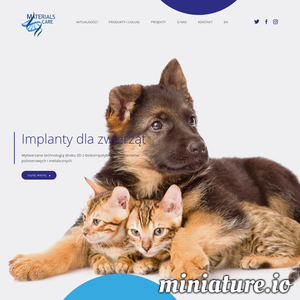 MaterialsCare jest spółką zajmującą się wytwarzaniem implantów kościozastępczych dla zwierząt oraz szablonów chirurgicznych na potrzeby medycyny. ./_thumb1/www.materialscare.eu.png