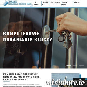 Komputerowe dorabianie kluczy online na całą Polskę na podstawie kodu, karty lub zdjęcia klucza.
Dorabiamy klucze do mebli, mieszkań, samochodów, motorów, sejfów, bagażników samochodowych, łodzi, samolotów, lokomotyw itp.
Jako jedni z pierwszych firm w Polsce pracujemy na maszynach sterowanych komputerowo, 
a obecnie jako jedyni w Polsce posiadamy status „Platynowego Serwisu” wydanego przez 
największego na świecie producenta maszyn do dorabiania kluczy – firmę SILCA.
