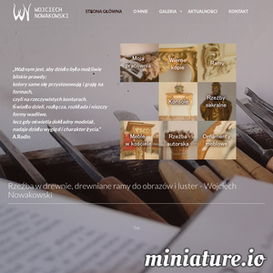 Od lat zajmuję się różnorodnymi formami rzeźby w drewnie, począwszy od autorskich projektów artystycznych po realizację indywidualnych zamówień. Realizuję zarówno formy tradycyjne jak i najbardziej oryginalne i niecodzienne pomysły na formą przestrzenną.

Wykonuję rzeźby, ramy do obrazów i luster, konsole, stoliki, ornamenty oraz rzeźby sakralne. Wszystkie dzieła mogą być wykonane w drewnie lipowym, olchowym lub dębowym. Realizuję zamówienia na podstawie indywidualnych projektów, a także starych historycznych wzorów lub zdjęć. Współpracuję z pracowniami renowacji zabytkowych mebli, zakładami stolarskimi oraz tymi, które zajmują się polichromią i pozłotnictwem.